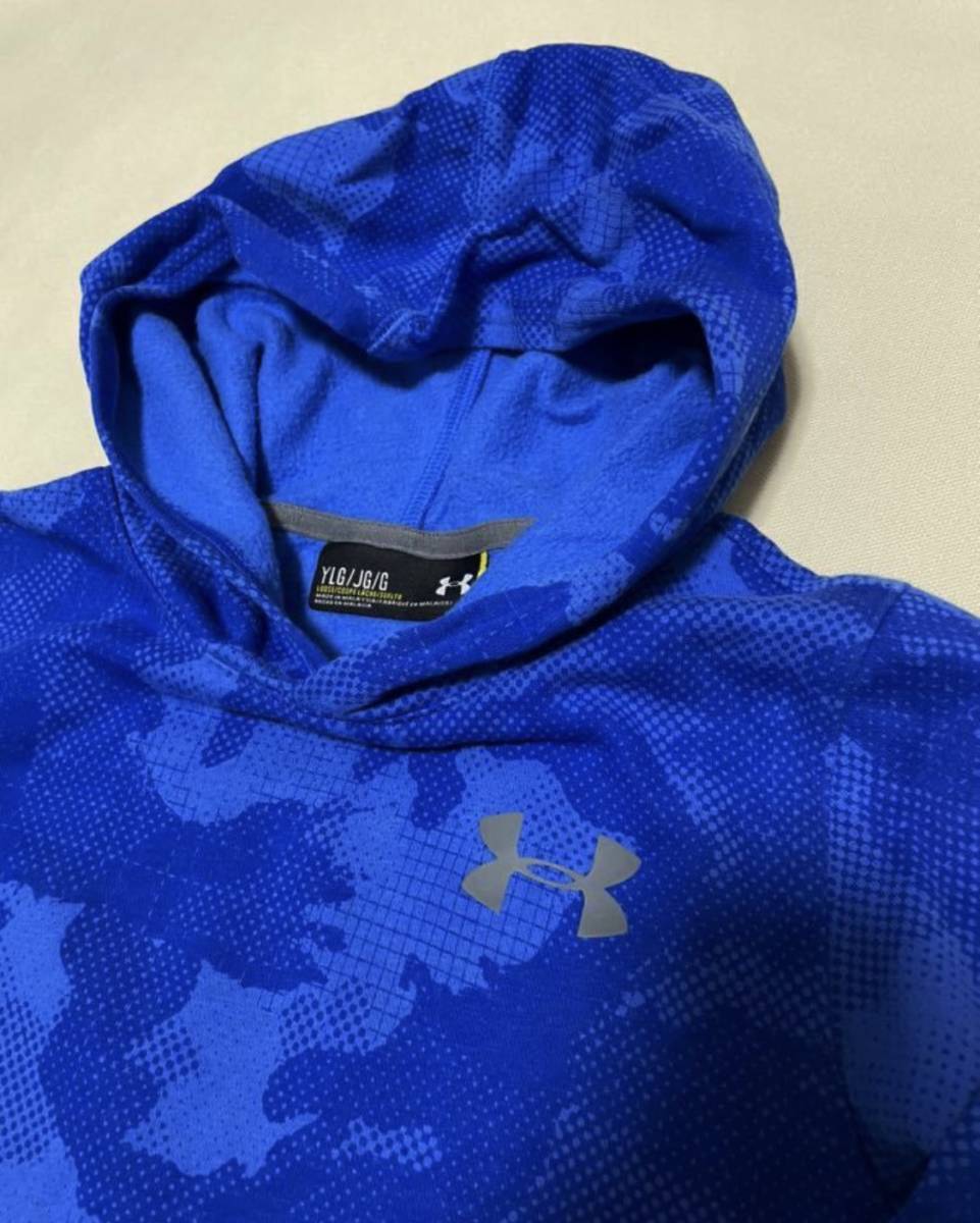 UNDER ARMOUR●アンダーアーマー●パーカー YLG●150CM程度 ブルー 青_画像2