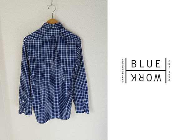極美品 ORIAN シャツ 39 ブルー ピンオックス トゥモローランド別注品-