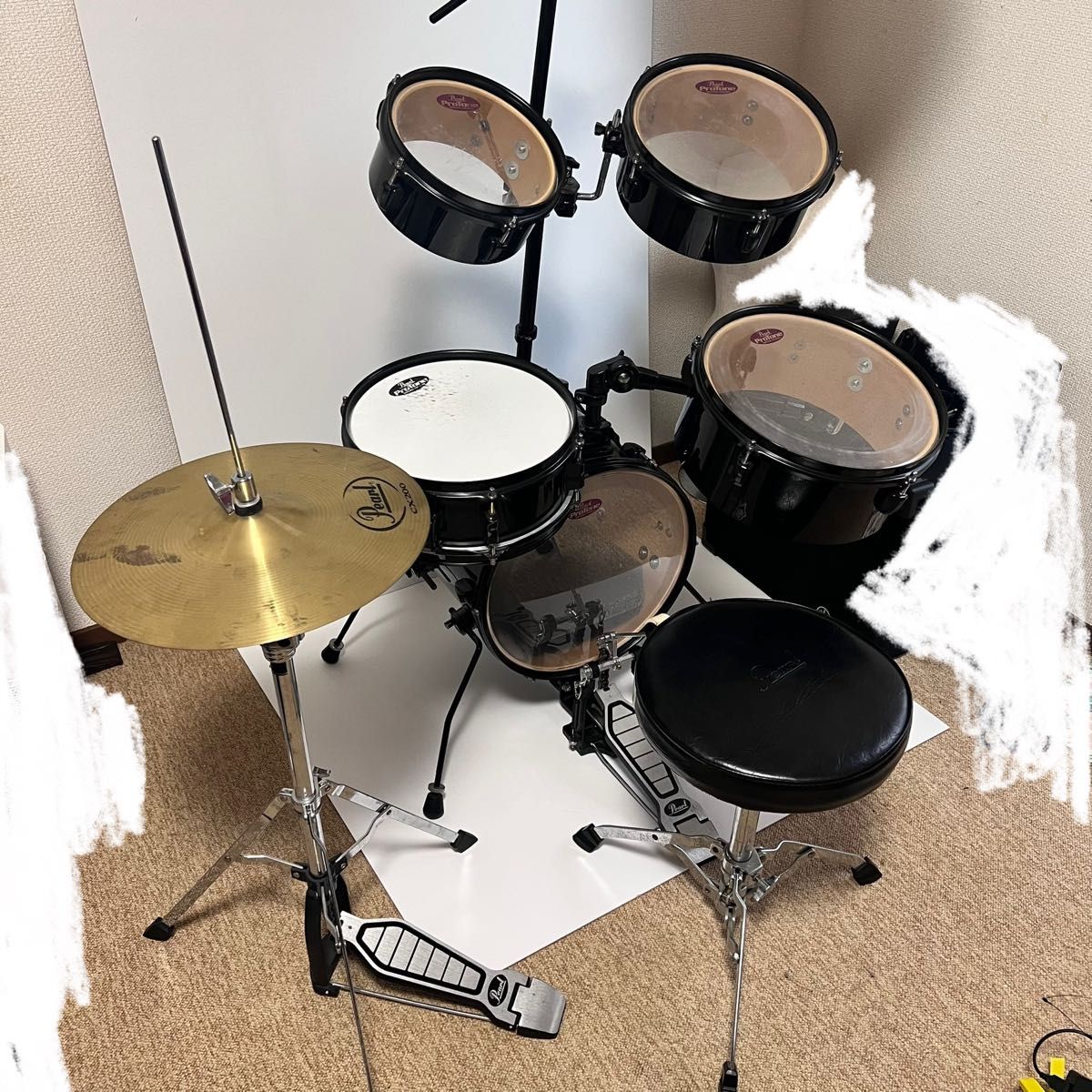 Pearl パール ストリート用 ドラムセット リズムトラベラー ブラック