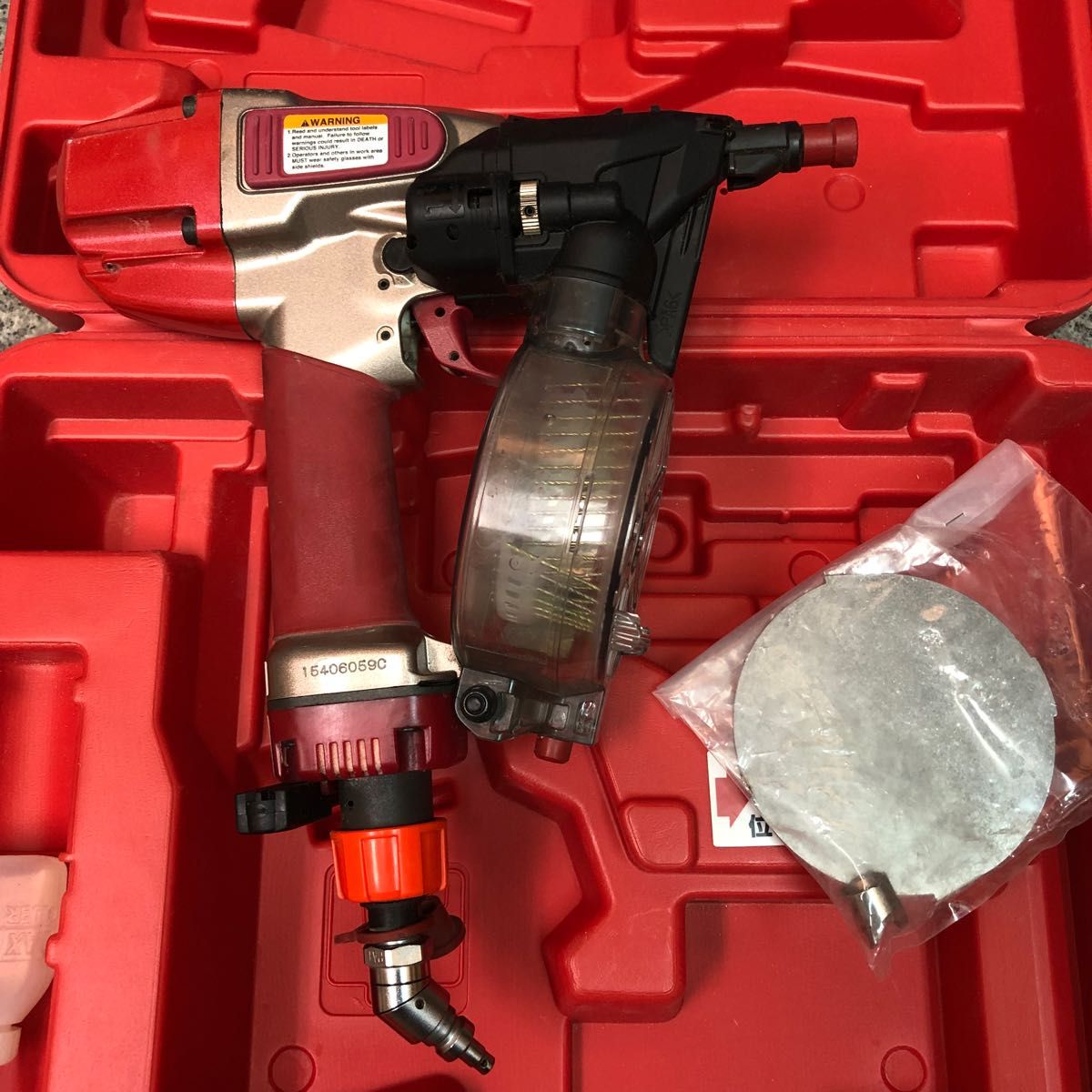 MAX 釘打ち機 コイルネイラ HN-R38 プラシート コイルネイル付き