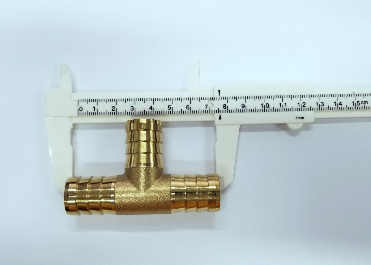 真鍮銅　Ｔ型ホースジョイントパイプ　スリーウエイ外径19ｍｍ 2個入れ_画像3