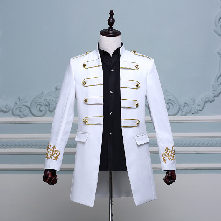 ST02-39a new goods fine quality 2 point white ( white ) suit set men's 3 color development cosplay tuxedo stage costume outer garment trousers M L-5XL chairmanship musical performance . presentation 