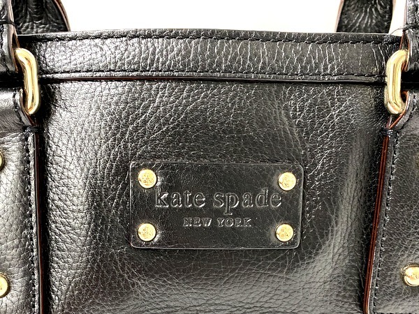 【即決】 kate spade ケイトスペード フリンジ ハンドバッグ レザー ブラック 黒 