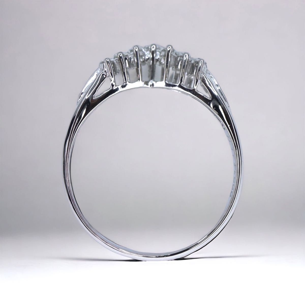 pt900 Vラインダイヤモンドリング 0.17ct 14号 | alfasaac.com