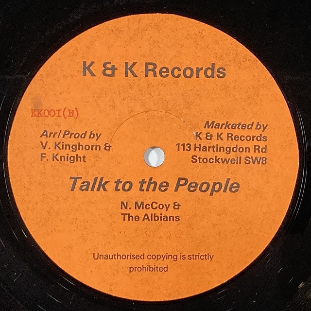 N MCKOY / TALK TO THE PEOPLE (12インチシングル)