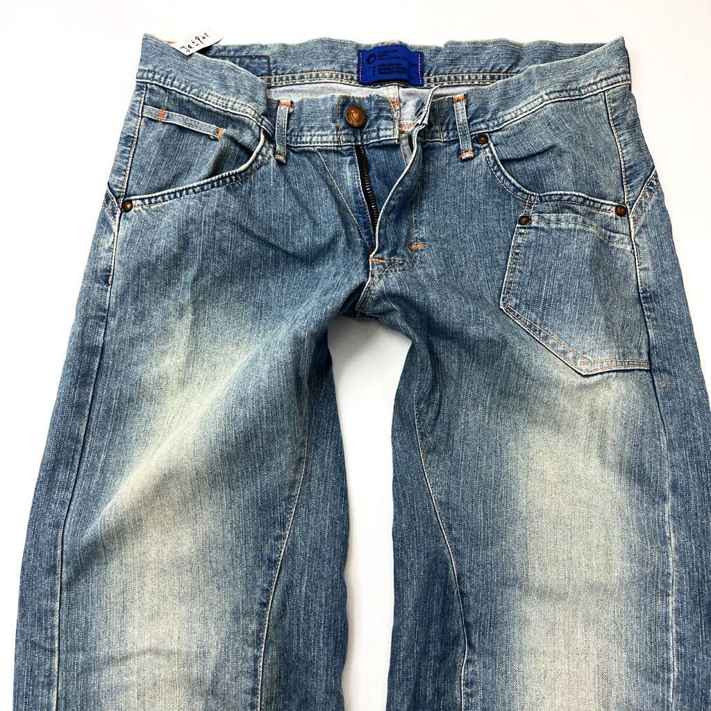 EDWIN * AD5 цельный разрезание длина ..* дизайн джинсы Denim брюки L American Casual Street б/у одежда MIX Edwin i- функция #Ja5921