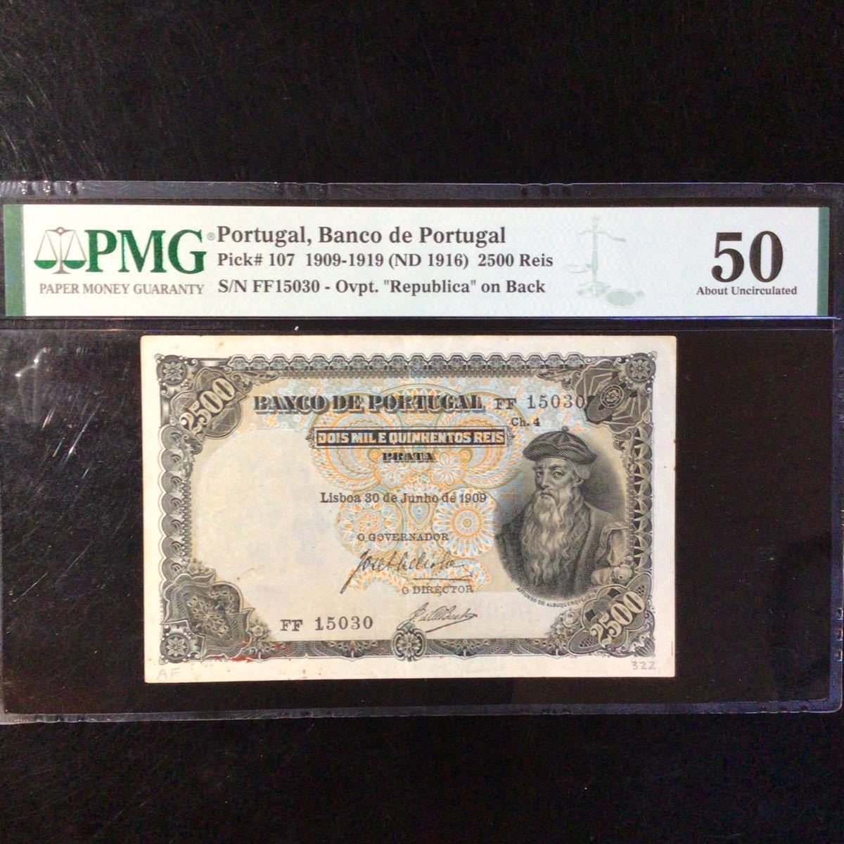World Banknote Grading PORTUGAL《Banco de Portugal》2500 Reis