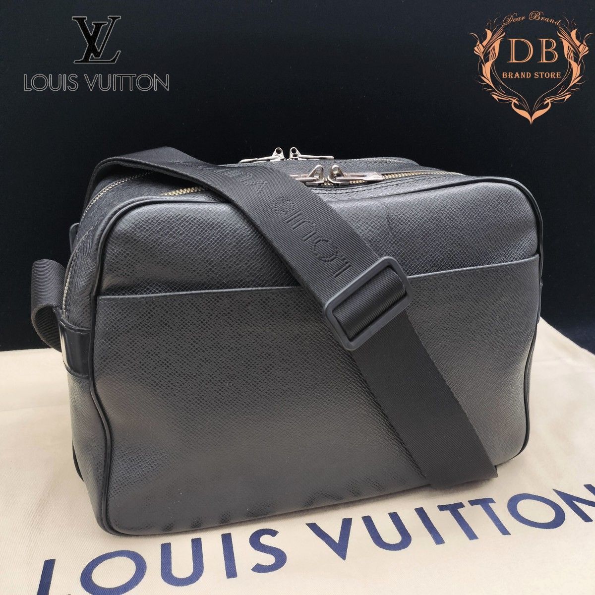 Louis Vuitton ルイヴィトン リポーターPM タイガ ショルダー ブラック