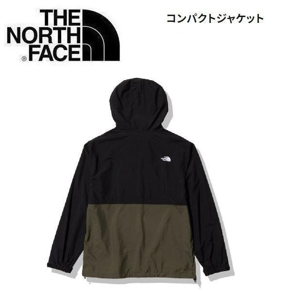 THE NORTH FACE ザノースフェイス コンパクトジャケット ブラック×ニュートープ XL NP72230　メンズ　ウインドブレーカー　アウトドア_画像2