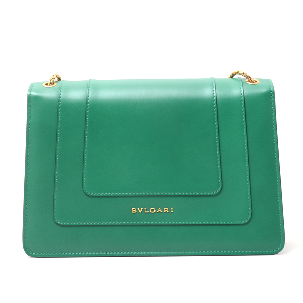 BVLGARI　ブルガリバッグ　レザー　グリーン