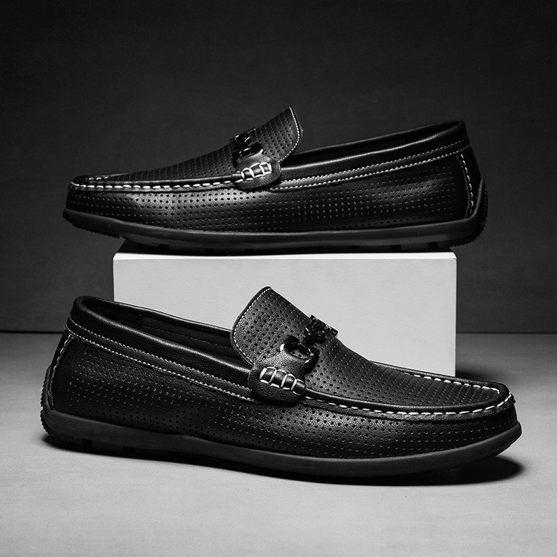  Loafer spring summer slip-on shoes .. work work . difficult sneakers ... carving new goods / men's driving shoes white [24cm-27cm selection ]