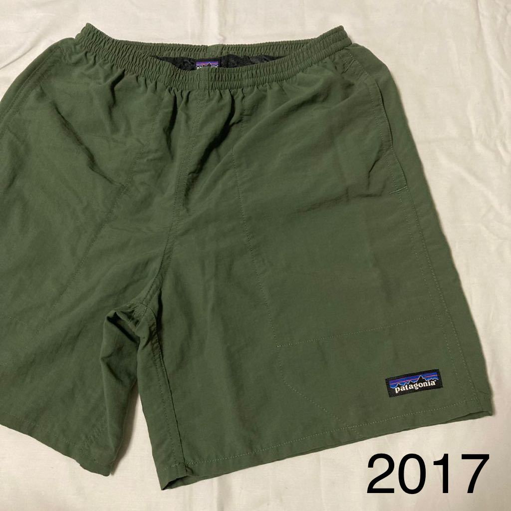 XSサイズ 新品【2017・廃盤】patagonia メンズ バギーズ ロング 7インチ ( BUFG ) バッファローグリーン 希少MARS米軍ミリタリーカーキ限定