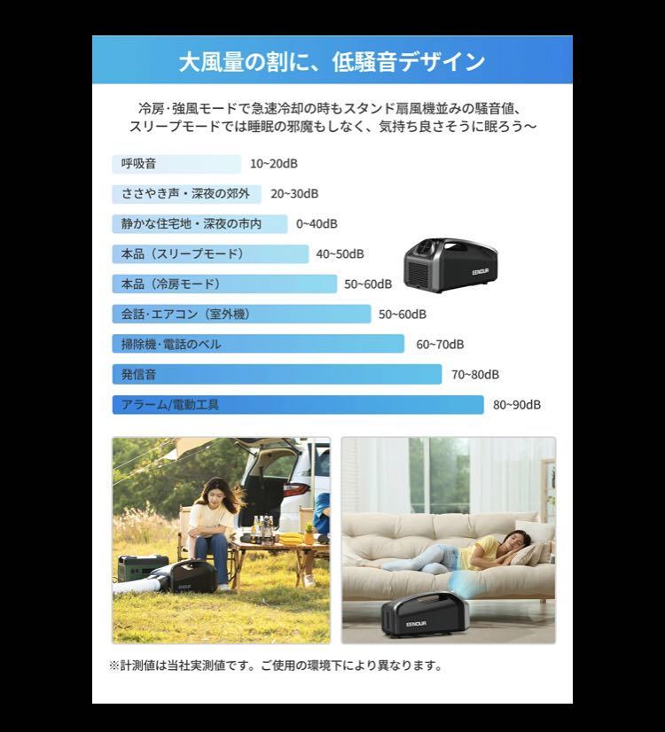EENOUR スポットクーラー 0.85kW/2900BTU ポータブルエアコン 冷風機