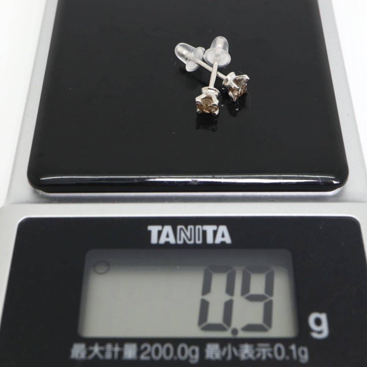 KASHIKEY(カシケイ)◆K18 天然ブラウンダイヤモンド ピアス◆M 0.9g 0.17ct 0.16ct ジュエリー diamond earring pierce DH5_画像6