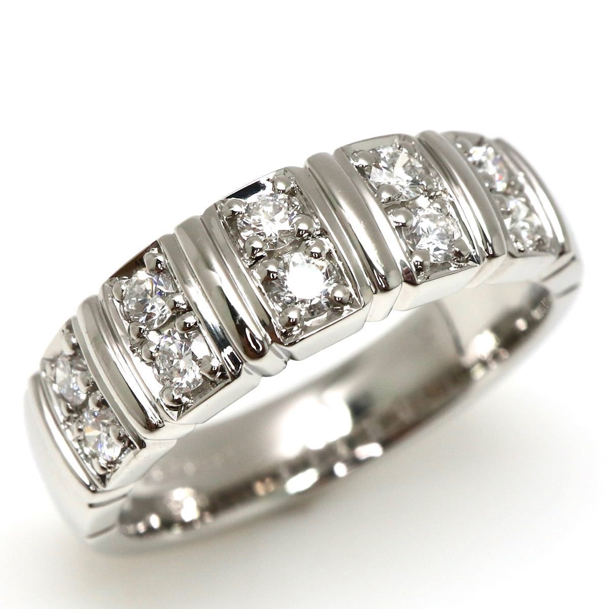 新品仕上げ済み!!Ambrose(アンブローズ)◆Pt900 天然ダイヤモンド リング◆M 7.4g 12号 0.30ct diamond ring 指輪 jewelry EC6_画像1
