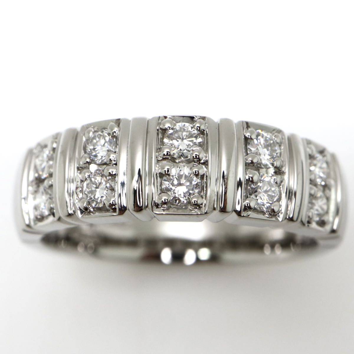 新品仕上げ済み!!Ambrose(アンブローズ)◆Pt900 天然ダイヤモンド リング◆M 7.4g 12号 0.30ct diamond ring 指輪 jewelry EC6_画像2