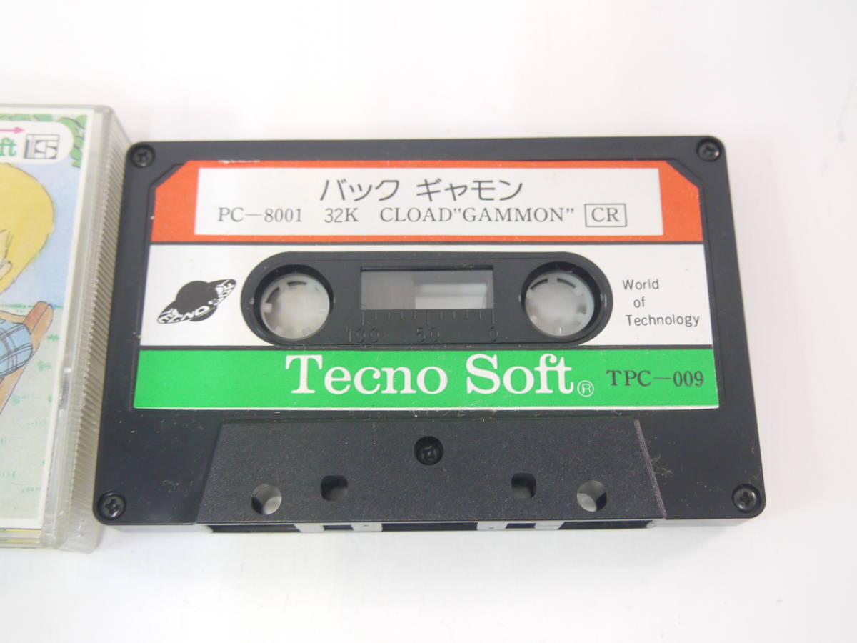 275 Tecno Soft バックギャモン PC-8001 PC用 カセットテープ ケース付 PCゲーム_画像2