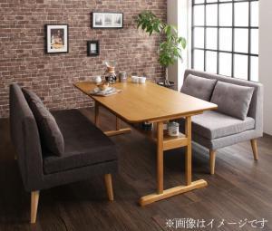 新規購入 ファミリー向け 棚付き ソファダイニングセット 4人 3点セット(テーブル+2Pソファ2脚) W120 ネイビー2p+グレー2p その他 新規購入 ファミリー向け 棚付き ソファダイニングセット 4人 3点セット(テーブル+2Pソファ2脚) W120 ネイビー2p+グレー2p その他