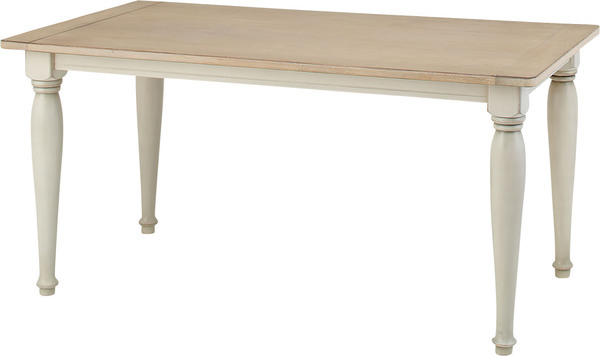 クラッシー ダイニングテーブル 天然木(バーチ) 天然木化粧繊維板(オーク) ラッカー塗装 アイボリー CL-467T
