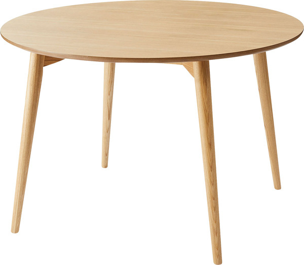 カラメリ　円形ダイニングテーブル 天然木化粧繊維板(アッシュ) 天然木(アッシュ) ウレタン塗装 ナチュラル KRM-110NA