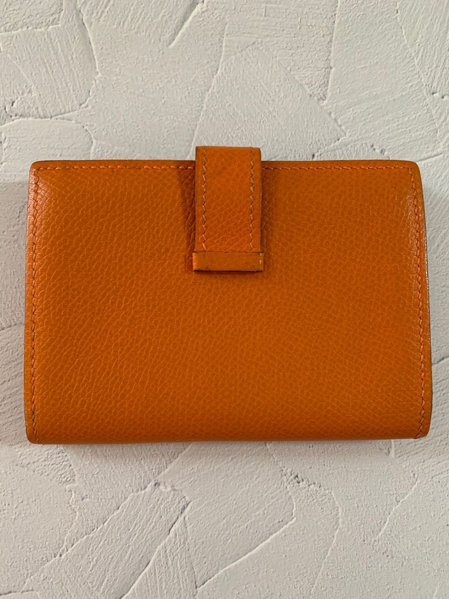 HERMES エルメス べアン 名刺入れ カードケース オレンジ|Yahoo