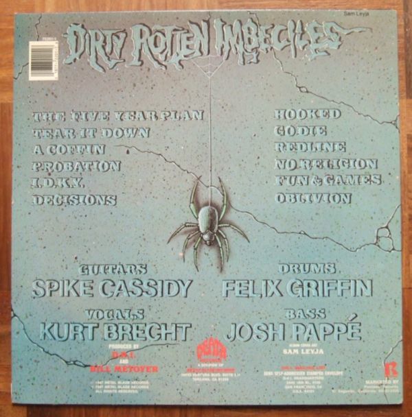 US オリジナル盤 ★★ D.R.I. - CROSSOVER - LP（DEATH RECORDS）1987年 ★★ DRI / THRASH HARDCORE / スラッシュ ハードコア_画像2