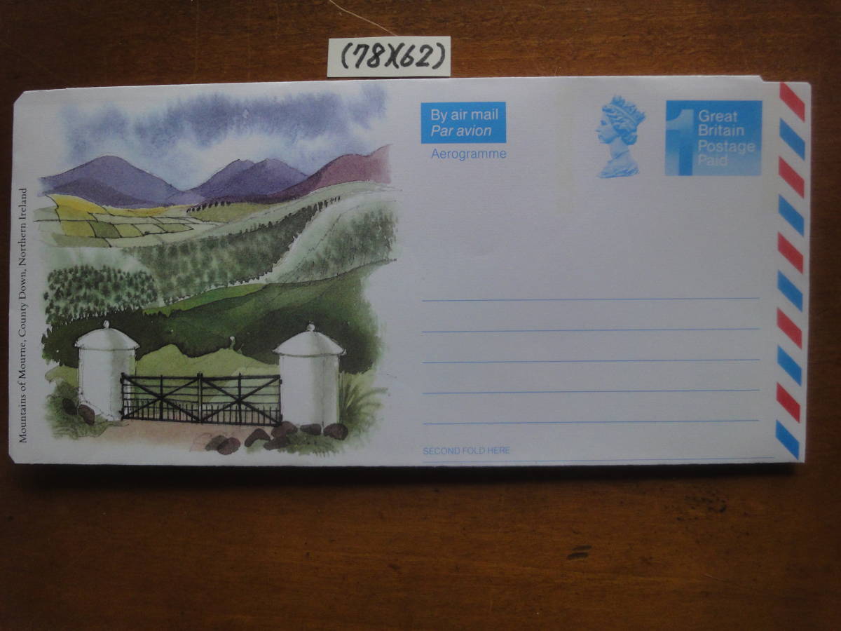 (78)(62) イギリス 航空郵便書簡 未使用美品の画像1