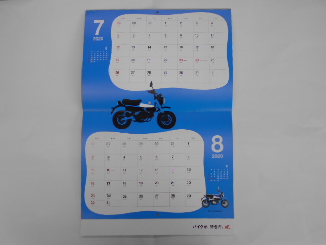 【新品】ホンダ　2020モーターサイクルカレンダー　11個セット_画像6