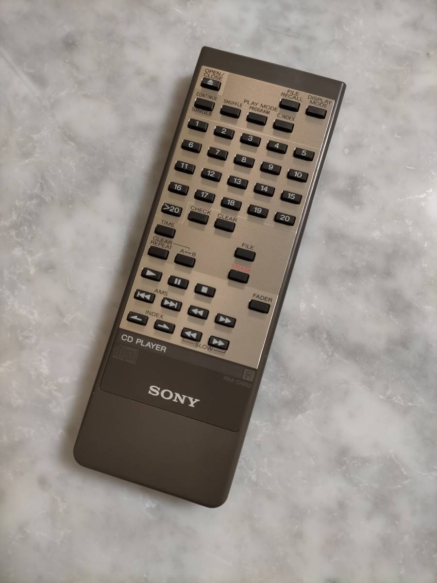 SONY(ソニー) CDプレーヤー用リモコン(remote) 対応機種:CDP-X77ES (管理1)