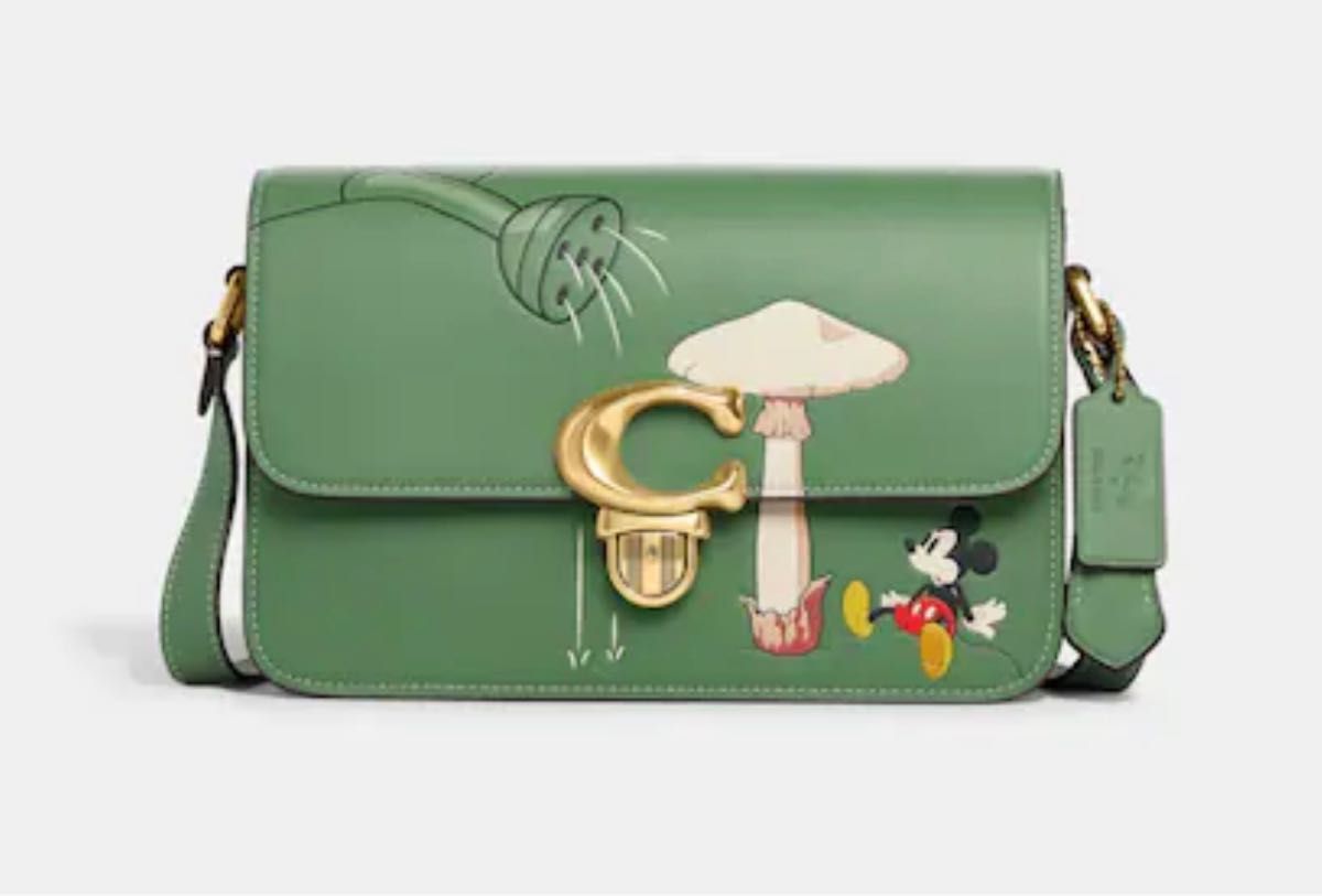 新品未使用【DISNEY X COACH】ストゥディオ ショルダー バッグ / ミッキーマウス アンド ウォータリング カン