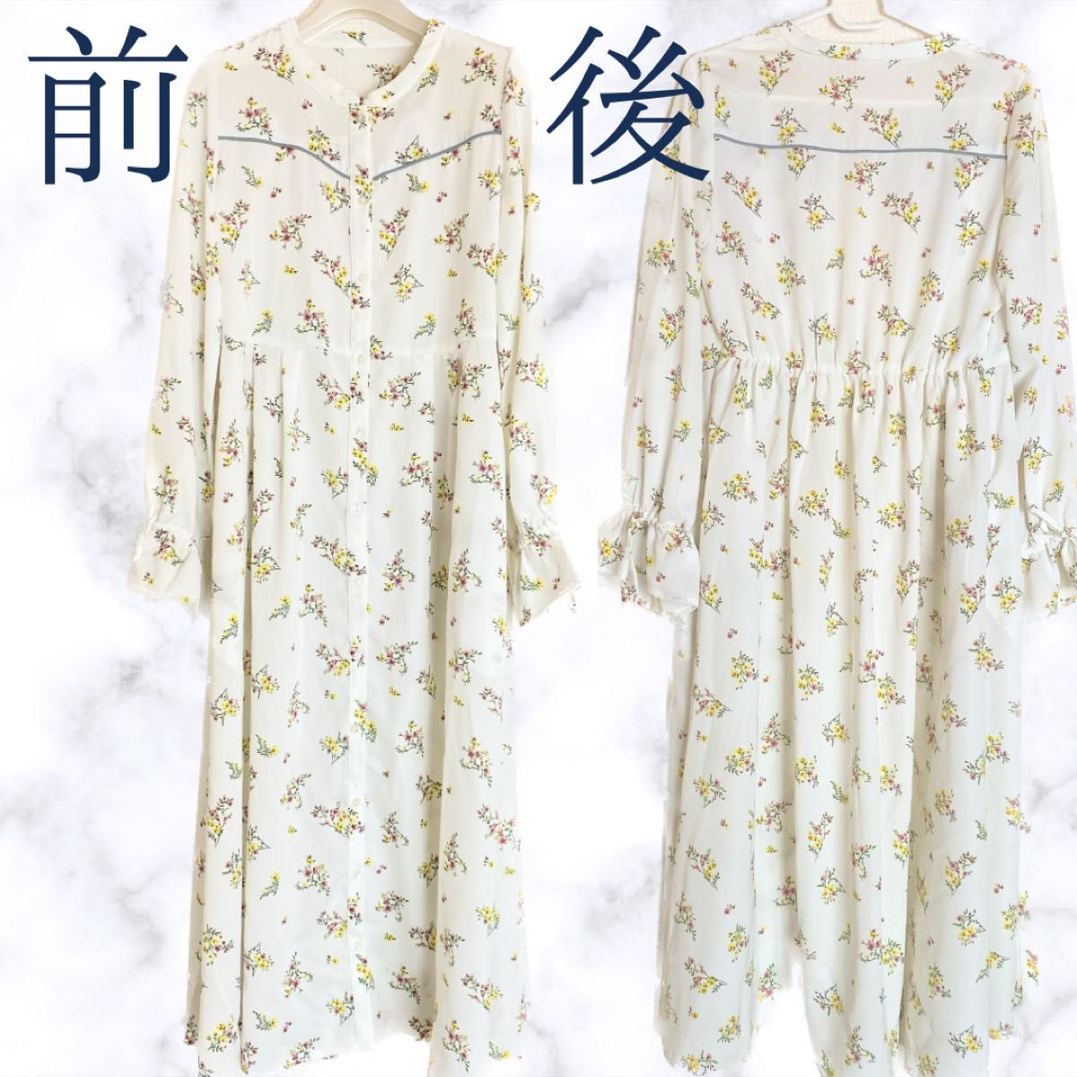 【OLIVE des OLIVE】シャツワンピース　ワンピース　花柄ワンピース