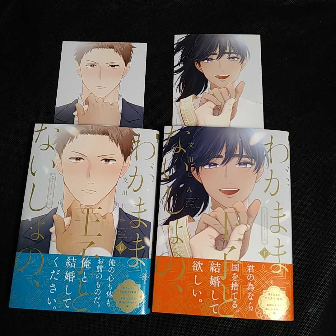 5月新刊☆2冊セット☆わがまま王子とないしょの、上下巻☆ 文川じみ