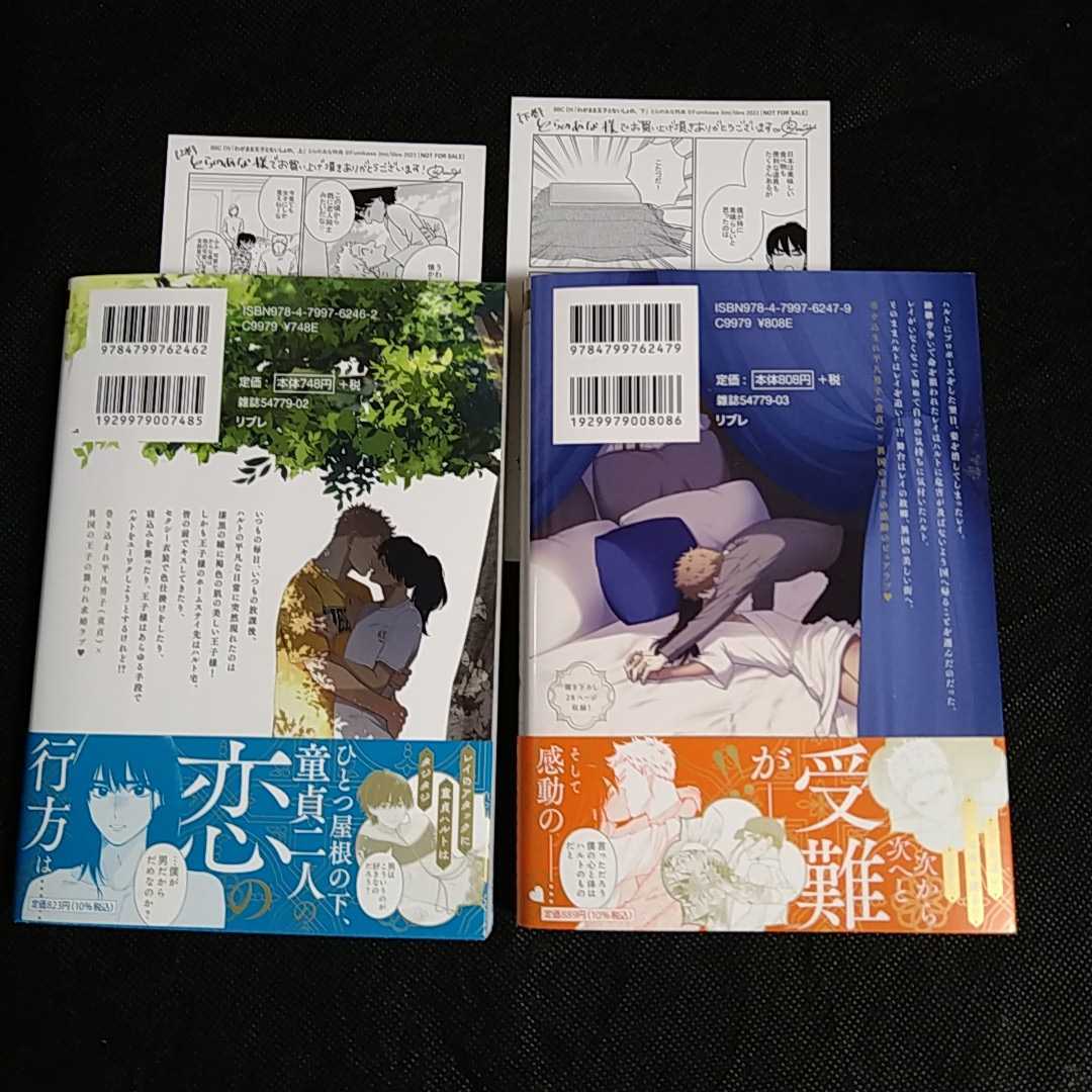 5月新刊☆2冊セット☆わがまま王子とないしょの、上下巻☆ 文川じみ