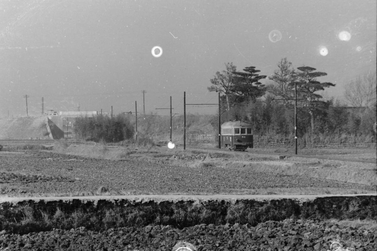 (B23)567 写真 古写真 鉄道 鉄道写真 路面電車 昭和37年2月28日 フィルム 白黒 ネガ まとめて 6コマ の画像3