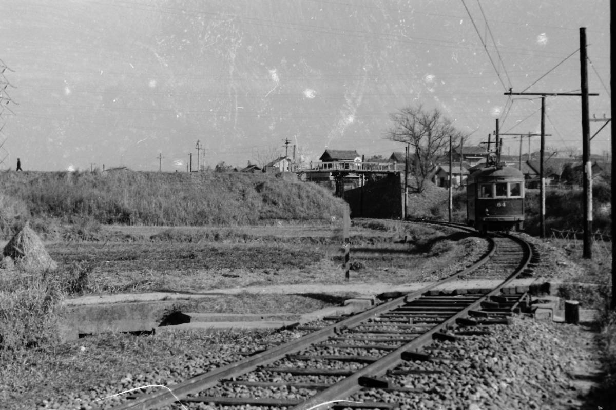 (B23)567 写真 古写真 鉄道 鉄道写真 路面電車 昭和37年2月28日 フィルム 白黒 ネガ まとめて 6コマ の画像7