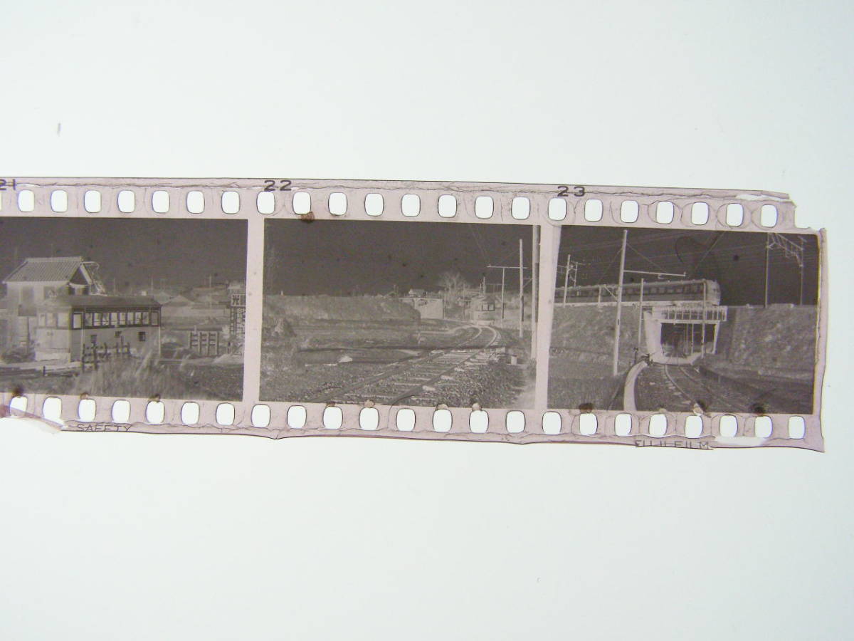 (B23)567 写真 古写真 鉄道 鉄道写真 路面電車 昭和37年2月28日 フィルム 白黒 ネガ まとめて 6コマ の画像2