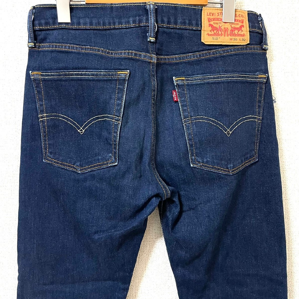 (^w^)b リーバイス 510 スキニー デニム ジーンズ パンツ ボトムス 濃紺 Levi's LEVI'S 赤タブ ジッパーフライ ペーパーパッチ W30 6904EE_画像4