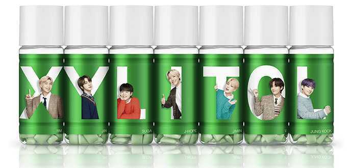 BTS bulletproof boy . van tongue xylitol gum BTS premium bottle < Smile lime mint > Gin Kim sok Gin JIN