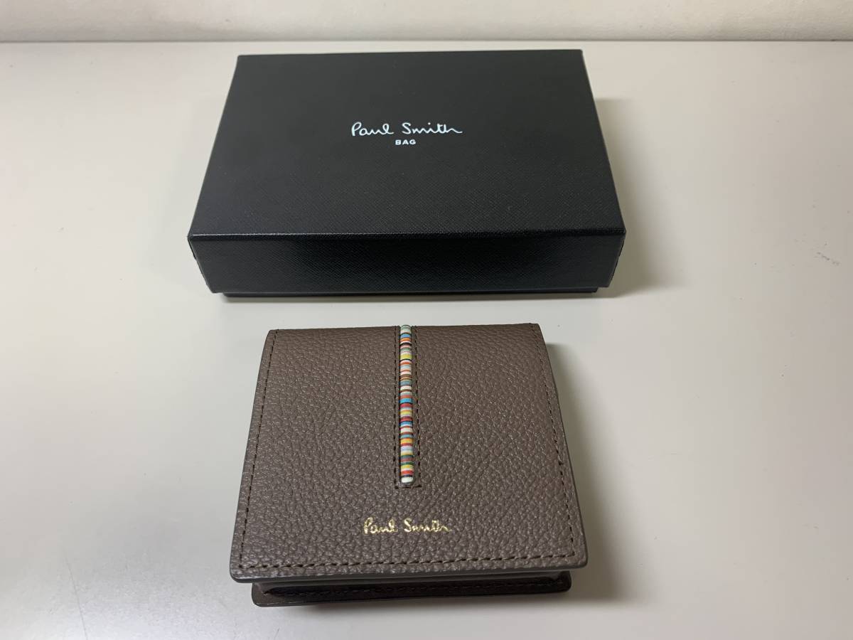 【質屋 尾張屋商店 東京】☆未使用☆ Paul Smith ポールスミス コインケース PSC790 焦茶_画像1