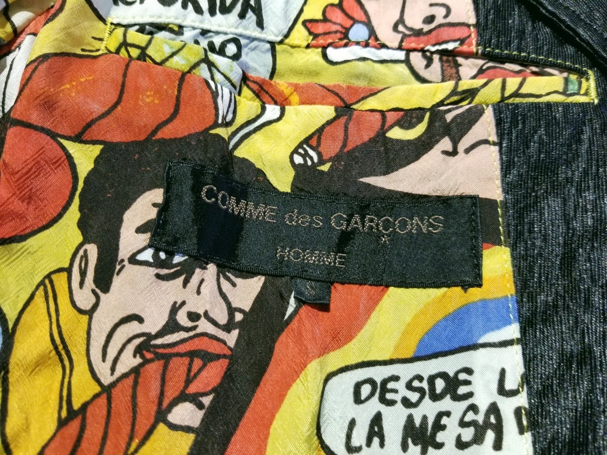 COMME des GARCONS HOMME 03ss 裏地プリントナイロンテーラード