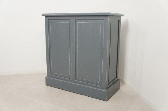  antique style counter .. louver . door storage shelves reji pcs store furniture mahogany gray 