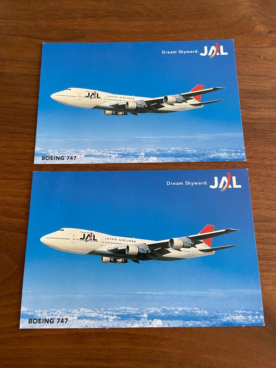 JAL ボーイング747-400 ポストカード