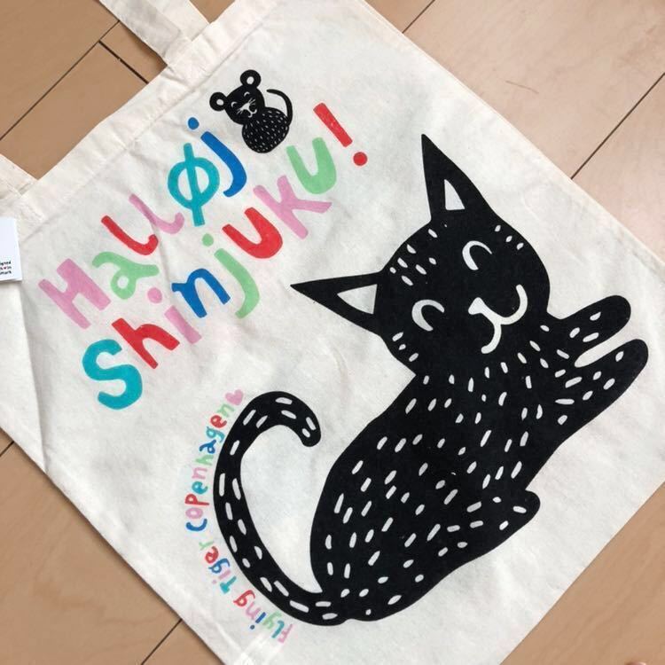 新品★flying Tiger★新宿限定★エコバッグ★猫★ネコ★フライングタイガー★ショップ袋ショッパー★ねこ★トートバッグ★バッグ東京都