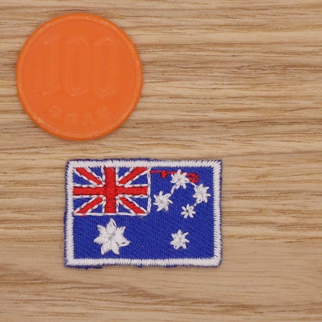 【Ｓサイズ】アイロンワッペン NO.8 国旗 オーストラリア オーストラリア国旗 アップリケ 【郵便定形】_複数枚の時はおっしゃって下さい。