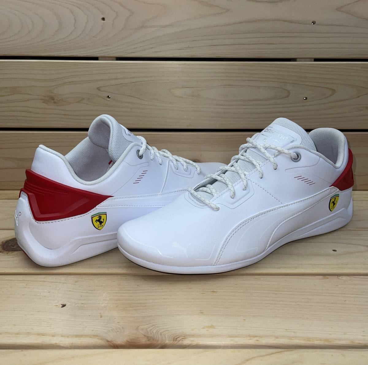  Puma Ferrari 29cm дрифт кошка Delta белый красный PUMA Ferrari Drift Cat Delta мужской спортивные туфли белый красный **