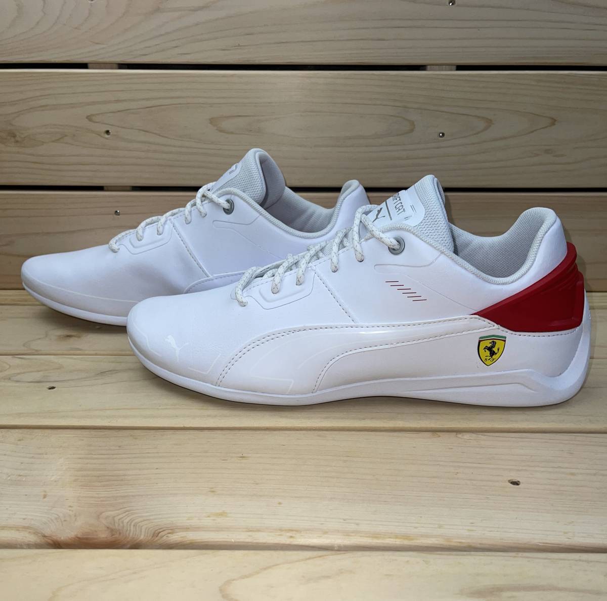  Puma Ferrari 29cm дрифт кошка Delta белый красный PUMA Ferrari Drift Cat Delta мужской спортивные туфли белый красный **