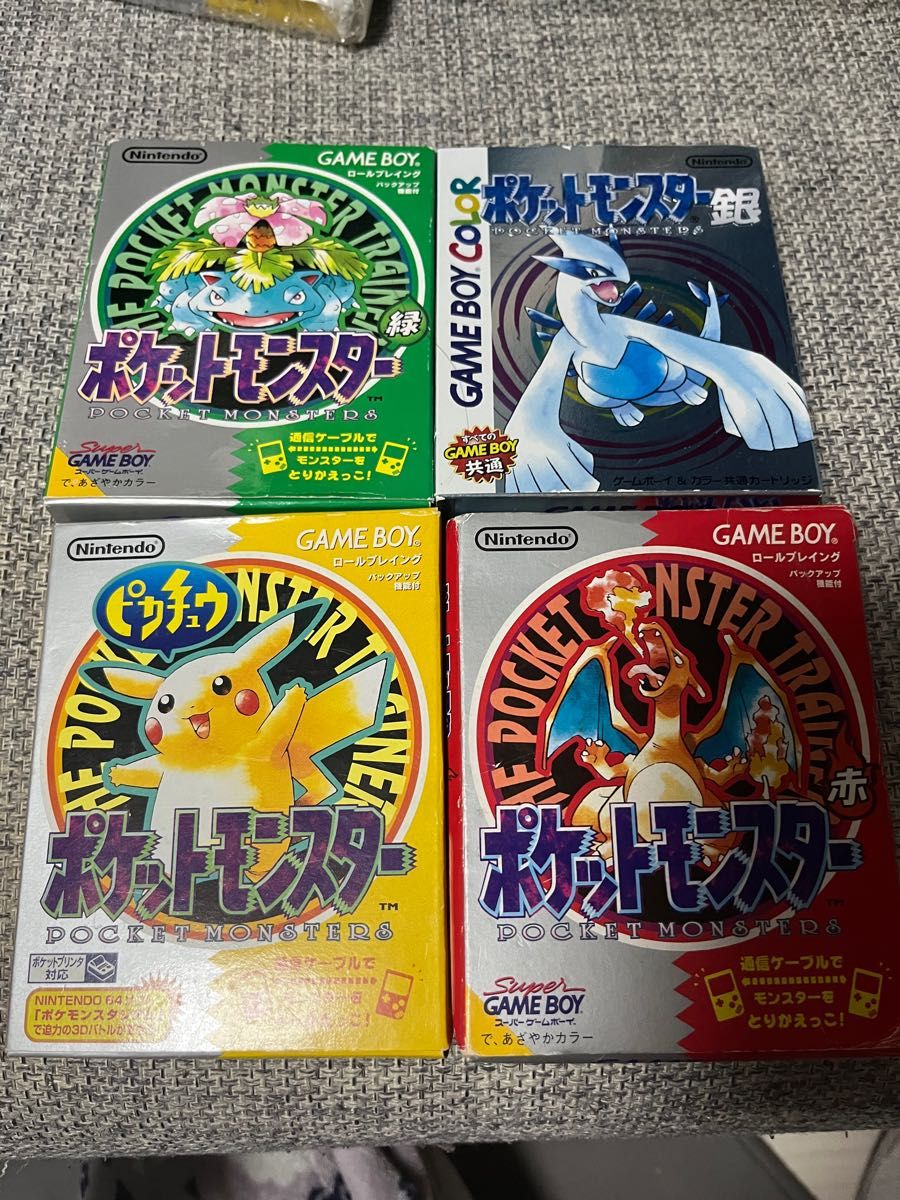 ポケットモンスター赤緑青ピカチュウ 銀 ゲームボーイソフト 箱 ポケットモンスター赤緑青ピカチュウ 銀 ゲームボーイソフト 箱