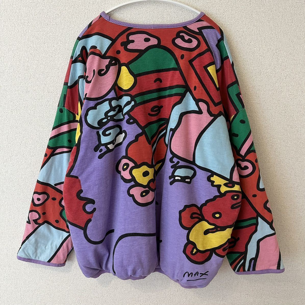 80's Vintage peter max リバーシブル パデット スウェット ピーターマックス_画像5