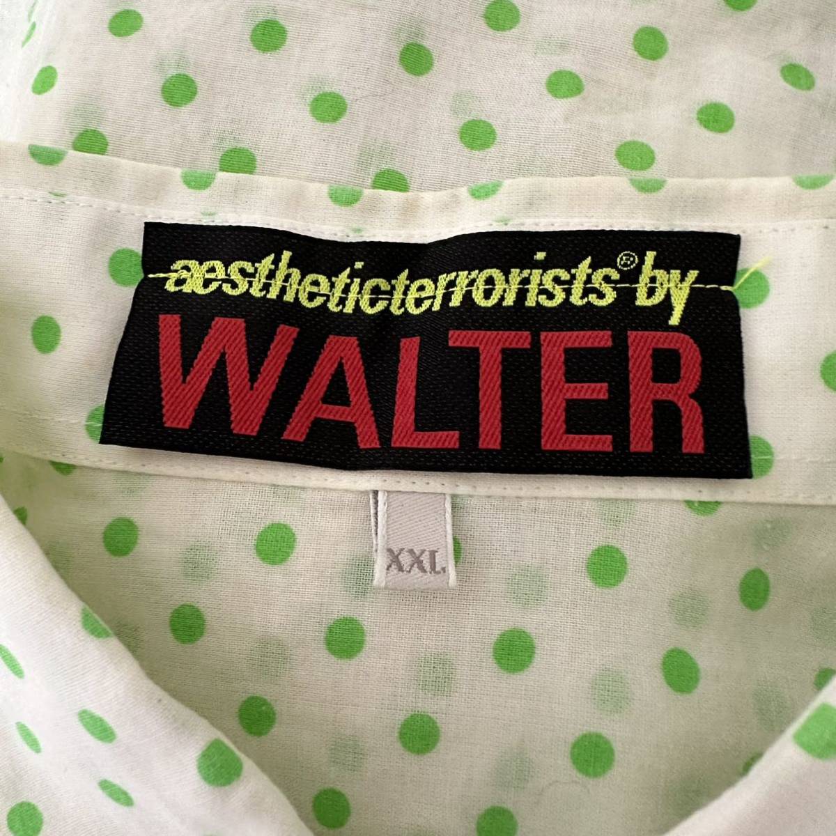 aestheticterrorists by walter マスク ドット柄 シャツ W< walter van