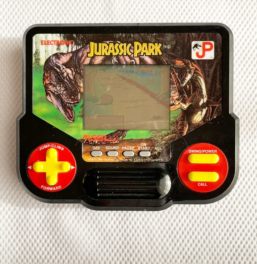 KM ★レア★　1988年　TIGER JURASSIC PARK　LSIゲーム　ゲームウォッチ　ジェラシックパーク_画像1